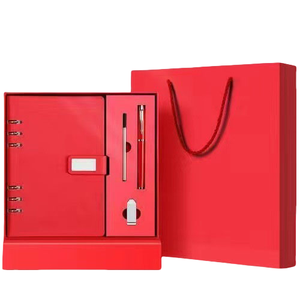 Sets de Regalo de Cuadernos con Logotipo Personalizado, Libretas de Tapa Dura B5, Memorias USB de Papel Reciclado con Diseño de Cuero a Rayas Cruzadas, Venta al Por Mayor - Product Image 5