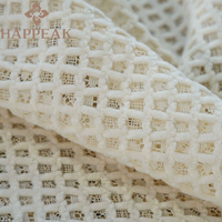 Tissu en dentelle géométrique 3D HAPPEAK, maille ajourée jacquard pour robe femme