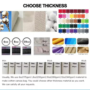 Sac fourre-tout en toile réutilisable, avec fermeture éclair, logo imprimé, mode unie - Product Image 2