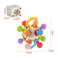 Jouet hochet Montessori pour bébés de 6 à 12 mois, jouet sensoriel de dentition pour nourrissons, balle à saisir colorée, jouet d'éveil précoce pour bébés