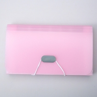 Pochette accordéon A6 mini 13 compartiments, couleurs bonbon, en PP, pour fournitures de bureau, rangement de dossiers, porte-billets, porte-documents