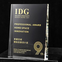 Trophée de récompense en cristal transparent K9 gravé au laser 3D personnalisé en gros, modèle de photo carrée, bouclier, certificat pour cadeaux souvenirs