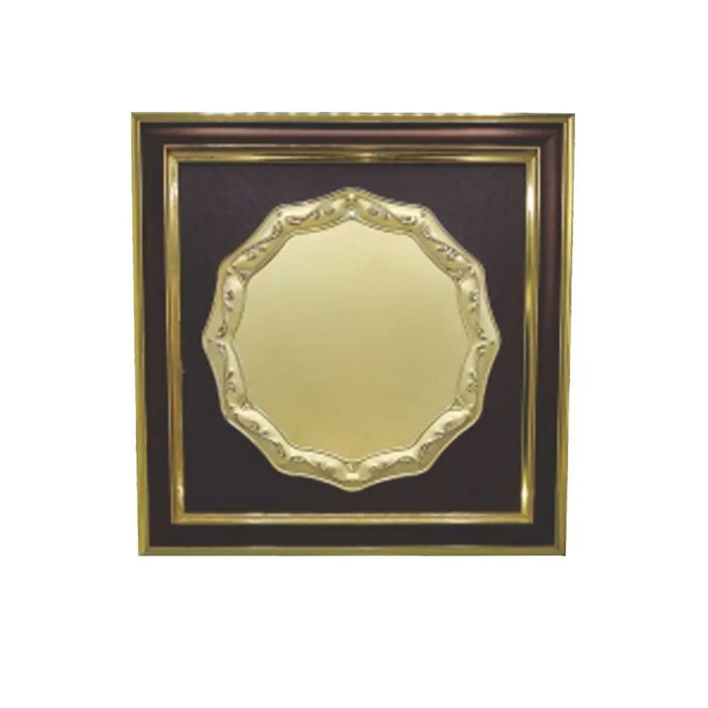 Premium Kwaliteit Handgemaakte Gouden Ronde Plaat Schild Plaque Voor Het Schenken Van Gebruik Plaque Voor Wereldwijde Export Vanuit India