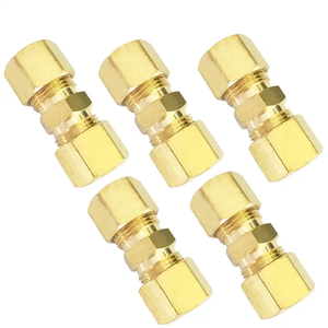 Acoplador Od de 1/4 "a prueba de fugas, Unión de fácil conexión, Unión de compresión de latón 3/4, accesorio de tubo de latón 1/2 - Product Image 3