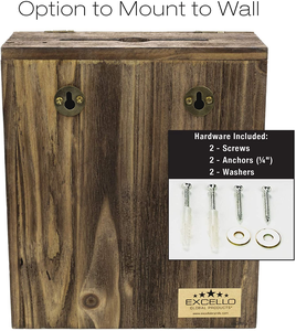 Hộp Đề Nghị Mộc Mạc JUNJI Với Khóa Treo Tường Hoặc Hộp Bình Luận Lá Phiếu Bằng Gỗ Tự Do - Product Image 4