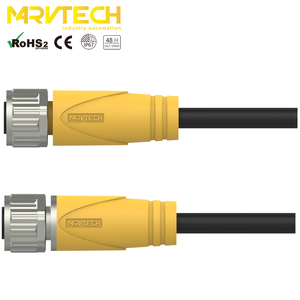Marvtech Đầu Nối Cáp Điện <span class=keywords><strong>M12</strong></span> Che Chắn Mã T Trực Tiếp Từ Nhà Máy Để Cung Cấp Điện IP67 <span class=keywords><strong>4Pin</strong></span> Lvds Cho Nữ - Product Image 3