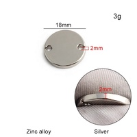 Plaque d'Identification Métallique Professionnelle Personnalisée en Alliage de Zinc, Étiquette de Vêtement pour Bagages, Logo Embossé pour Vêtements