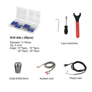Motor de Husillo CNC Refrigerado por Aire Zhong Hua Jiang Square ER25 220V/380V 4KW BT30 24000rpm con Kit VFD para Máquina de Grabado CNC - Product Image 4