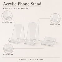 Support de téléphone universel en acrylique recyclable fait main, résistant à l'eau, pour bureau, compatible avec tous les modèles de smartphones, support stable