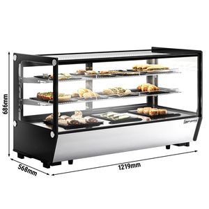 Vitrine réfrigérée de comptoir GGM Gastro - 200 litres - 1220 mm - Rectangulaire - avec 2 étagères - Product Image 2