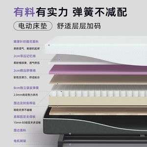 Denlais Smart Electric <b>Mattress</b> 25cm Spring <b>Support</b> Lifting Function Double Bed - Product Image 2