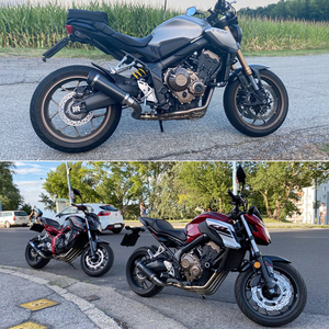 Sistema de Escape CHMotor Slip-on para Honda CBR650R <span class=keywords><strong>CB650R</strong></span> CBR650F CB650F 2014-2025, Tubo Frontal de Acero Inoxidable de 51MM - Product Image 4
