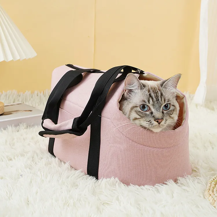 Stokta yumuşak kedi Sling taşıyıcı çanta açık eller serbest taşınabilir özel köpekler kediler için seyahat taşıyıcısı çanta
