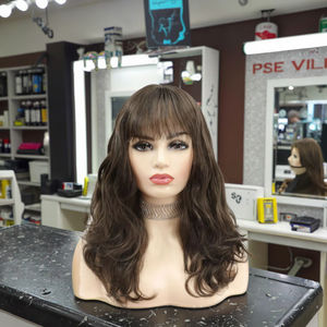 UMS Yüksek Kaliteli Mikro Kıvırcık Sentetik Peruk İnsan Saçı Değil Dantelsiz Makine Çift Atkı Yumuşak Dokunuş Özelleştirilebilir Toptan Satış - Product Image 5