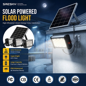 ไฟสปอร์ตไลท์พลังงานแสงอาทิตย์อุตสาหกรรม SRESKY พร้อมแบตเตอรี่ Lifepo4 60w ไฟสปอร์ตไลท์ LED พลังงานแสงอาทิตย์สำหรับภายนอกอาคารเพื่อความปลอดภัย - Product Image 1