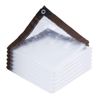 Bâche de tente en PVC tissé imperméable transparent avec œillets pour usage industriel en extérieur