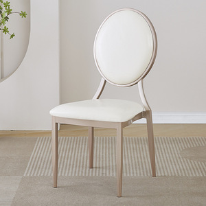 Offre Spéciale petit hôtel en cuir préside l'acier doré en gros bon marché avec le style de luxe en métal de banquet pour des parties - Product Image 1