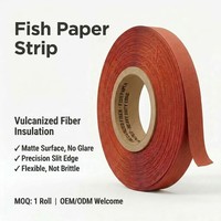 Feuille de fibre vulcanisée en papier de poisson rouge, noir et gris, 0,1-3 mm, matériau d'isolation électrique