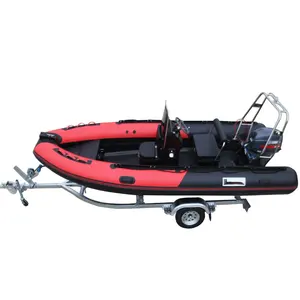 New Zealand design Hypalon fabric / PVC 470 cm inflatable rib boat with console for 8 person