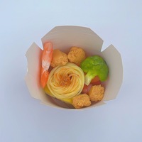 Chefs pâtes nouilles emballage wok boîte jetable jaune emballage alimentaire conteneur