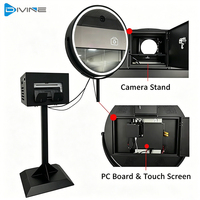 Fournisseur d'usine : Machine professionnelle de photomaton portable avec miroir magique, lumière d'appoint haute luminosité et processeur Intel i5 pour événements de marque