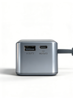 Power Bank Portabel 20000mAh 100W USB C dengan Kabel Tipe-C 65W Output untuk Laptop Tablet Perjalanan Luar Ruangan