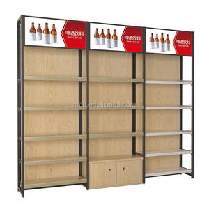 Runda hiển thị Gondola kệ/<span class=keywords><strong>Rack</strong></span> cho bán lẻ siêu thị thép kệ gỗ kim loại lưu trữ giá - Product Image 6