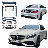 Pare-chocs de voiture de haute qualité pour Mercedes Benz W117 CLA 2013-2019 ans modèle Facelift CLA45 avec grilles de pare-chocs tuyaux de diffuseur arrière