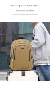 Mochila para Portátil de Viaje para Estudiantes Masculinos, Diseño Ligero Antirrobo con Cierre Geométrico, Impermeable y Duradera, de Gran Capacidad - Product Image 2