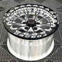 Jantes Beadlock forgées sur mesure Duaxen Forgealloy, 2 pièces, noir brillant, usinées, 5x120 5x114.3 17x10 15x10 15x8, jantes Drag 15 pouces