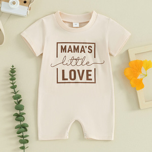 Nouveau-né bébé vêtements infantile enfant en bas âge à manches courtes body vêtements tantes Bestie imprimer bébé combinaison combishort - Product Image 4