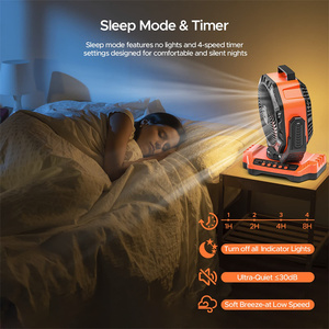Ventilatore da campeggio elettrico ricaricabile 40000mAh con luce a LED Auto-oscillante da scrivania da esterno ventilatore da tenda - Product Image 4