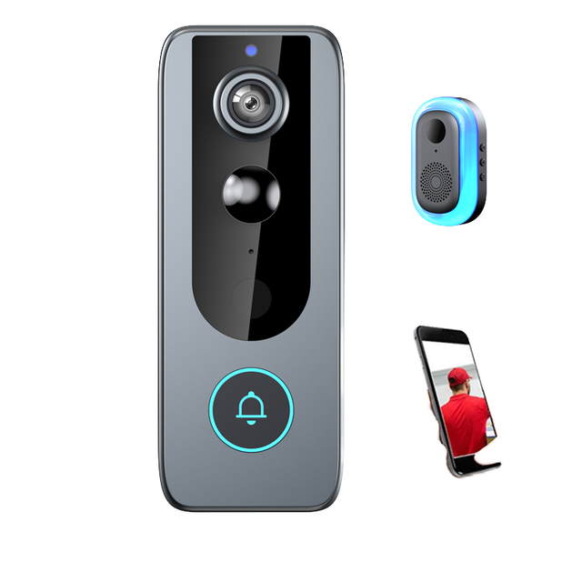 Customized Logo Factory Price IP65 Waterproof Tuya Smart WiFi Wireless HD 1080P Rechargeable Battery Security WiFi Doorbell