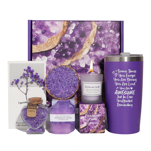 2026 Weihnachten Neujahr Hochzeit Beauty Luxus Dusch-Spa Körperpflege Geschenksets für Frauen mit Becher, Badesalz, Badebombe, Kerze, Seife - Product Image 1