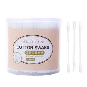 สำลีก้านไม้ไผ่ยูชา 300 ชิ้น แบบสองด้าน ปลอดเชื้อ สำหรับเครื่องสำอาง รุ่น YG010 - Product Image 4