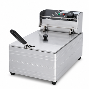 Friteuse électrique commerciale 2,5 kW YN-EF-81 en acier inoxydable, à cuve unique, pour comptoir, idéale pour restaurants et fast-foods - Product Image 1