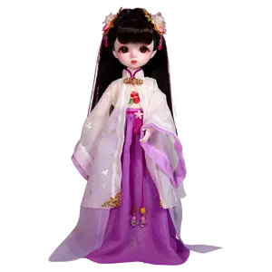 Boneca bjd chinesa bjd de 1/6, boneca japonesa de 12 polegadas com roupas para garotas jovens de 30cm