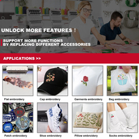 Máquina de Bordar Computarizada Industrial de Tres Cabezas para Gorras y Camisetas con Pantalla Táctil Inteligente de 10 Pulgadas