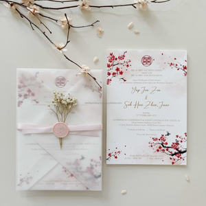 Papel de Algodón Vellum Translúcido Premium Elegante para Invitaciones de Boda, Logotipo Personalizable, Impresión Tipográfica, Estampado Dorado - Product Image 3