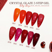 Gel de brillance pour verre en 2 étapes, effet cristal, personnalisé OEM, pour nail art professionnel