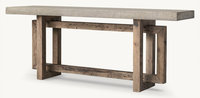 Tables personnalisables de luxe, cadre rustique, meubles de salon en bois recyclé, tables consoles en bois