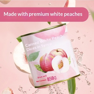 Melocotones Blancos en Cubos Enlatados 850g, Trozos Grandes de Fruta en Almíbar Ligero, Listos para Comer, Adorno para Postres, para Uso Doméstico y en Restaurantes - Product Image 3