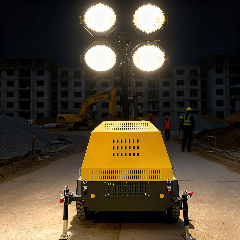Outdoor Construction Tower Light Powerful Led Work Light Tower Compact Tower Light Price