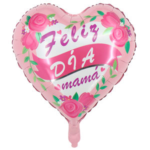 Nuevo 18 pulgadas español Feliz Día DE LA MADRE Feliz <span class=keywords><strong>Dia</strong></span> Mama corazón rojo globos de aluminio <span class=keywords><strong>Dia</strong></span> De La Madre Globos para decoración de fiesta - Product Image 4