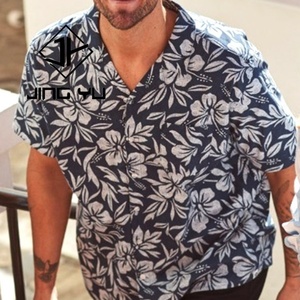 Summer Hawaiian Design Cuban Collar Custom New High Quality Casual Printed <b>Beach</b> <b>Shirts</b> <b>for</b> <b>Men</b> - Product Image 3