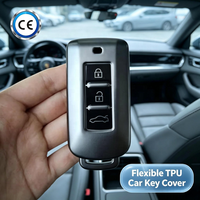 Housse de clé de voiture en TPU durable pour clé Mitsubishi, housse de clé de voiture pour télécommande, résistante aux rayures, protection complète