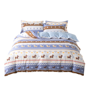 Großhandel Maßgefertigtes 4-teiliges Bettwäsche-Set Bettbezug 100% Baumwolle Bettwäsche-Set King <span class=keywords><strong>Size</strong></span> <span class=keywords><strong>Queen</strong></span> <span class=keywords><strong>Size</strong></span> Vollständige Bettwäsche-Sets Superweich Luxuriös - Product Image 5