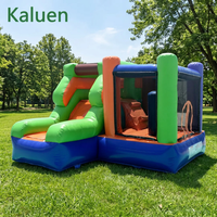 Vente d'usine Kaluen - Château gonflable tout-en-un pour l'extérieur avec filet de sécurité - Château gonflable commercial pour enfants pour fête d'anniversaire