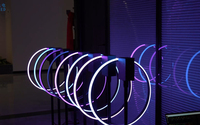 Ensemble de moteurs rotatifs RGB 360 LED Lumière annulaire à pixels avec système de contrôle DMX rotatif pour équipement d'événements scéniques