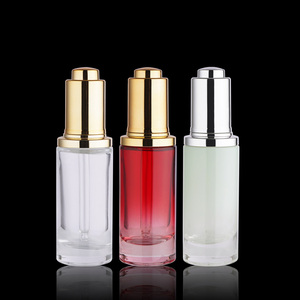 Chine usine approvisionnement 30ml Transparent <span class=keywords><strong>rouge</strong></span> foncé vert presse pompe <span class=keywords><strong>bouton</strong></span> verre flacon compte-gouttes huile essentielle ensemble bouteille - Product Image 2